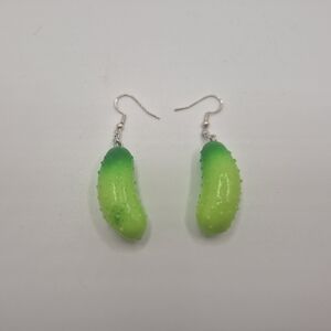 Green Pickle Earrings
